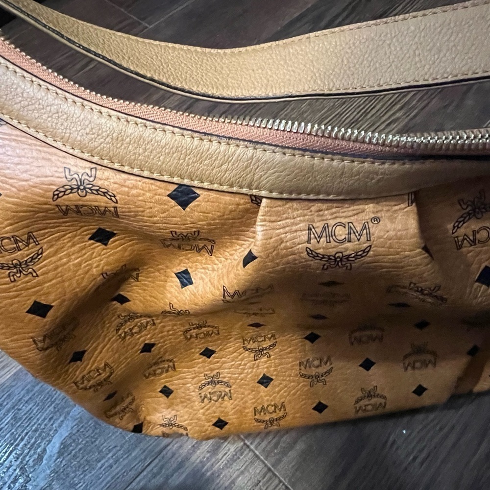 MCM Leather Visetos Shoulder Hobo Bag - Picture 9 of 16